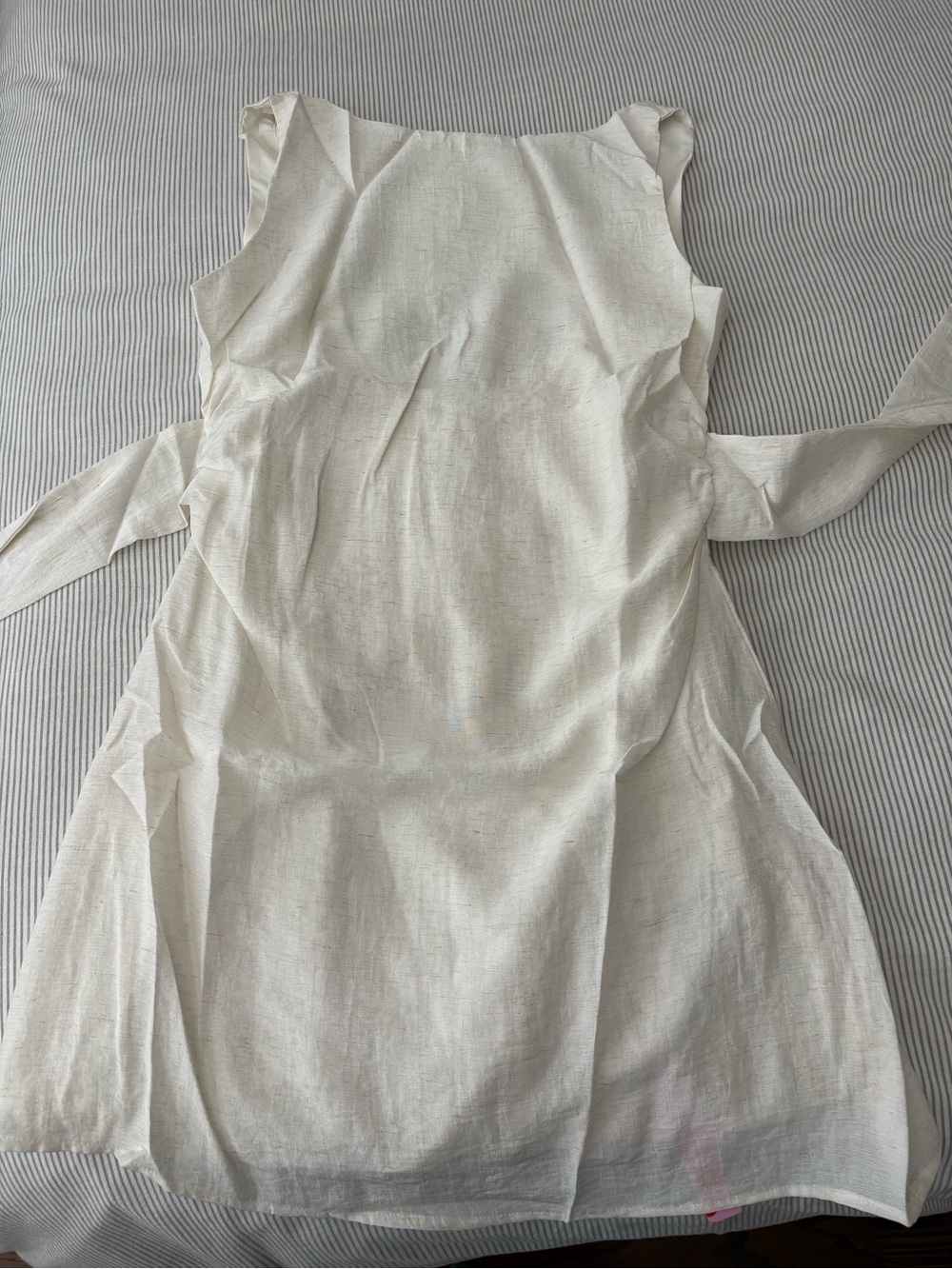 Cider Cream Sleeveless Midi Linen-Blend Dress